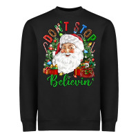 Black Don't stop believin' Heavyweight Sweatshirt - NancyCooperArtShop
