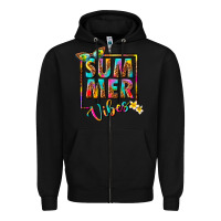 Black summer vibes Zipper Hoodie - NancyCooperArtShop