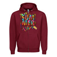 Burgundy summer vibes Zipper Hoodie - NancyCooperArtShop