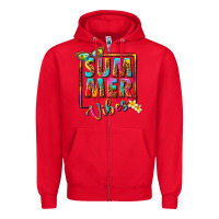 Red summer vibes Zipper Hoodie - NancyCooperArtShop