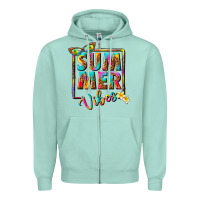 Seafoam summer vibes Zipper Hoodie - NancyCooperArtShop