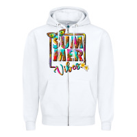 White summer vibes Zipper Hoodie - NancyCooperArtShop
