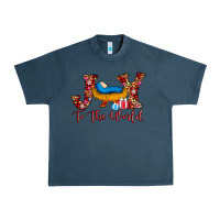 Midnight Navy joy to the world Urban Heavy Tee - AdoDesignShop