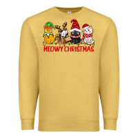 Antique Gold meowy christmas Premium Sweatshirt - CowGirlArtShop
