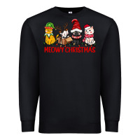 Black meowy christmas Premium Sweatshirt - CowGirlArtShop