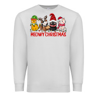 Dove Grey meowy christmas Premium Sweatshirt - CowGirlArtShop