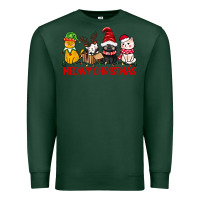 Sports Green meowy christmas Premium Sweatshirt - CowGirlArtShop