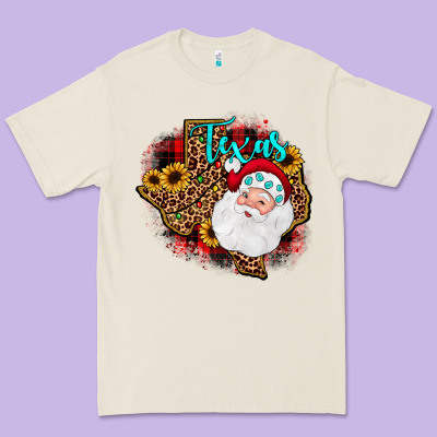 Santa Texas Map Premium Tee Designed By Jahusdesignshop