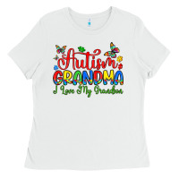 White autism grandma i love my grandson Ladies Tee - Artiststas