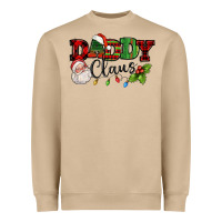 Daddy Claus Santa Christmas Lights And Holly Heavyweight Sweatshirt | Teevron