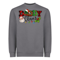 Storm Daddy Claus Santa Christmas lights and holly Heavyweight Sweatshirt - NancyCooperArtShop