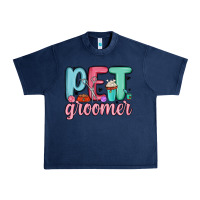 Navy pet groomer Urban Heavy Tee - MaliasSmallBusiness