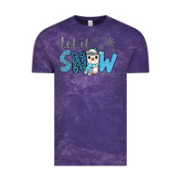 Cloud Purple let it snow snowman coffee Vintage Tee - JahusDesignShop