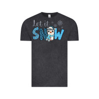 Vintage Black let it snow snowman coffee Vintage Tee - JahusDesignShop
