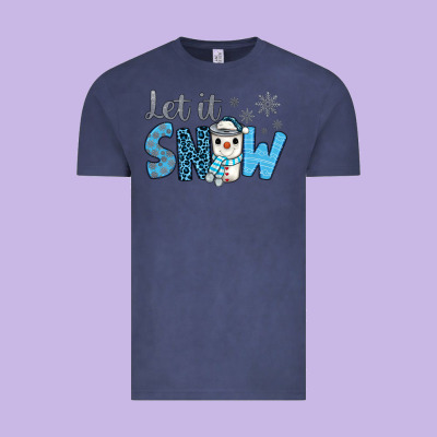 Let It Snow Snowman Coffee Vintage Tee Designed By Jahusdesignshop