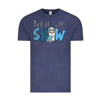 Vintage Denim let it snow snowman coffee Vintage Tee - JahusDesignShop