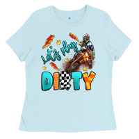 Baby Blue let's play dirty Ladies Tee - Artiststas