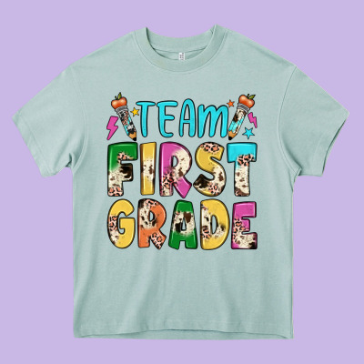 Team First Grade Heavy Core Tee Designed By Jahusdesignshop