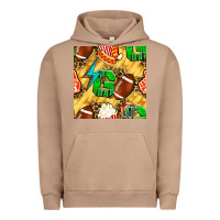 Pigment Burro american football go with thunder and leopard  seamless pattern Urban Hoodie - BundleAndBundleShop