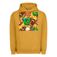 Pigment Peanut Butter american football go with thunder and leopard  seamless pattern Urban Hoodie - BundleAndBundleShop
