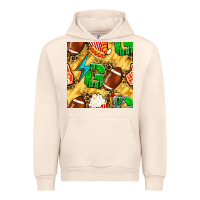 Sandshell american football go with thunder and leopard  seamless pattern Urban Hoodie - BundleAndBundleShop