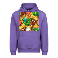 Tulip american football go with thunder and leopard  seamless pattern Urban Hoodie - BundleAndBundleShop