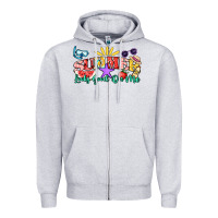 Heather Grey summer looks good on me Zipper Hoodie - NancyCooperArtShop
