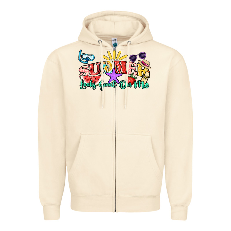 Summer Looks Good On Me Zipper Hoodie by NancyCooperArtShop | Teevron