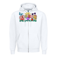 White summer looks good on me Zipper Hoodie - NancyCooperArtShop