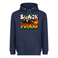 Navy black and proud Heavyweight Hoodie - CowGirlArtShop