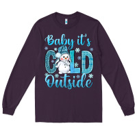 Plum baby it's cold outside bbs Long Sleeve Tee - BundleAndBundleShop