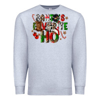 Heather Grey santas favorite ho Premium Sweatshirt - CowGirlArtShop