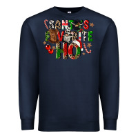 Navy santas favorite ho Premium Sweatshirt - CowGirlArtShop