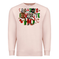 Pale Pink santas favorite ho Premium Sweatshirt - CowGirlArtShop