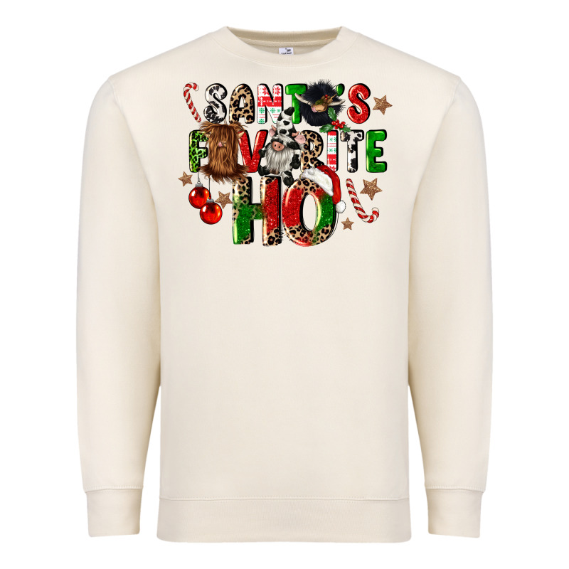 Santas Favorite Ho Premium Sweatshirt by CowGirlArtShop | Teevron
