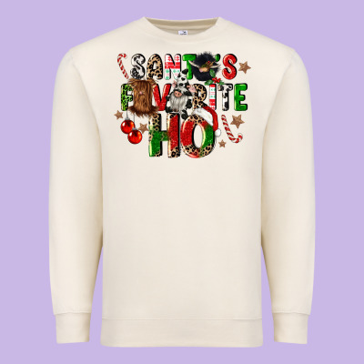 Santas Favorite Ho Premium Sweatshirt Designed By Cowgirlartshop