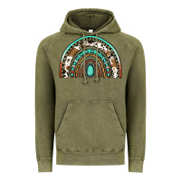 Vintage Olive blessed western rainbow Vintage Hoodie - Jasminsmagicworld