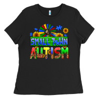 Black small town autism Ladies Tee - AdoDesignShop