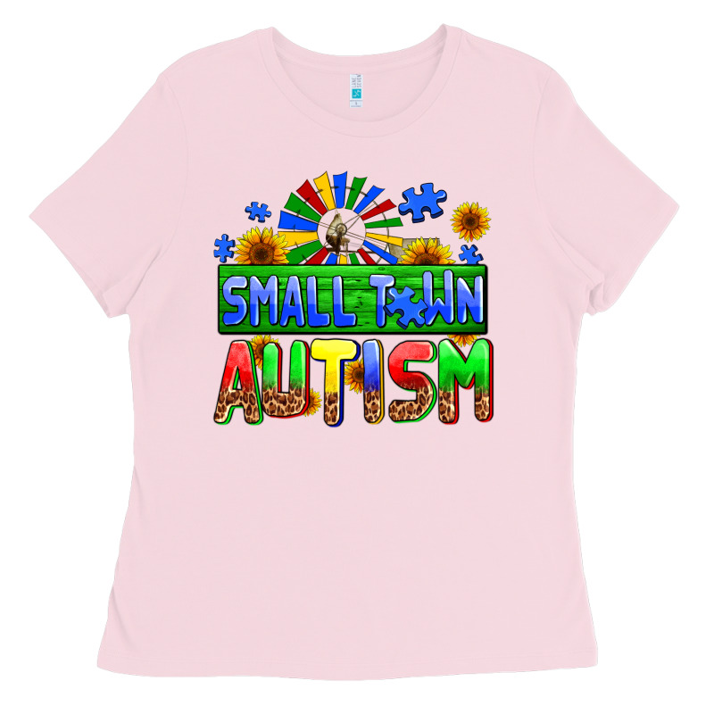 Small Town Autism Ladies Tee by AdoDesignShop | Teevron