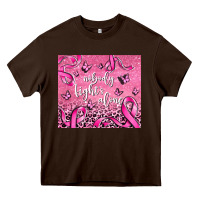 Chocolate Brown nobody fights alone Heavy Core Tee - AdoDesignShop