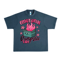 Midnight Navy emotional dumpster fire Urban Heavy Tee - MaliasSmallBusiness
