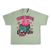 Oil Green emotional dumpster fire Urban Heavy Tee - MaliasSmallBusiness