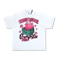 White emotional dumpster fire Urban Heavy Tee - MaliasSmallBusiness