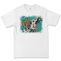 White cowhide turquoise leather background Premium Tee - AdoDesignShop