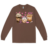 Chestnut cat coffee cups with paw bbs Long Sleeve Tee - BundleAndBundleShop