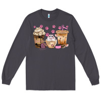 Smoke cat coffee cups with paw bbs Long Sleeve Tee - BundleAndBundleShop