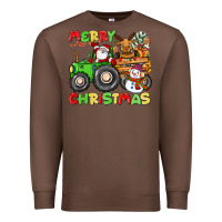 Chestnut merry christmas crew tractor Premium Sweatshirt - CowGirlArtShop