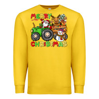 Merry Christmas Crew Tractor Premium Sweatshirt | Teevron