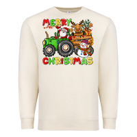 Sandshell merry christmas crew tractor Premium Sweatshirt - CowGirlArtShop