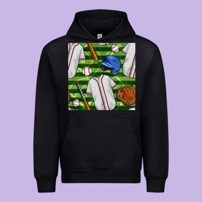 Baseball Uniform And Field Seamless Pattern Urban Hoodie Designed By Bundleandbundleshop